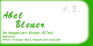 abel bleuer business card